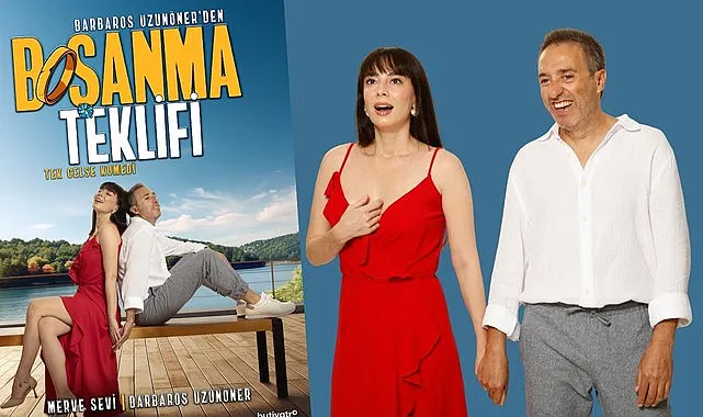 Boşanma teklifinin komik çatışması tiyatro sahnesinde