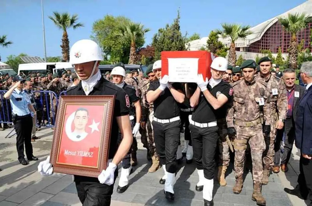 Şehit Mesut Yılmaz son yolculuğuna dualarla uğurlandı