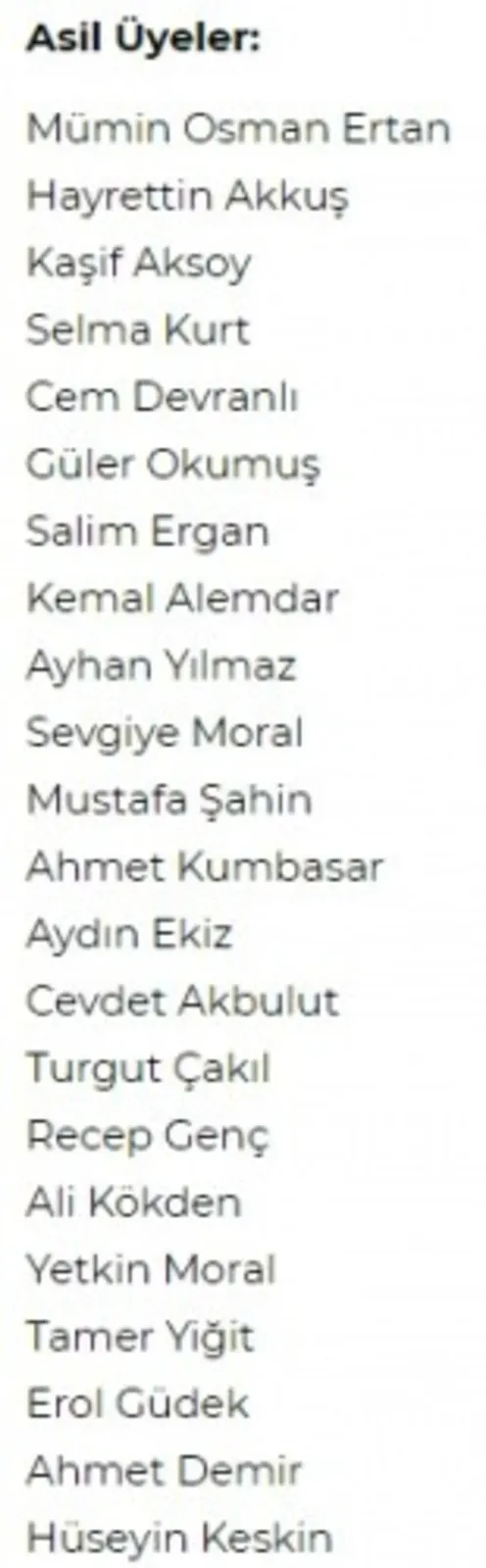Terme AK Parti - MHP Belediye Meclis üyesi aday listesi