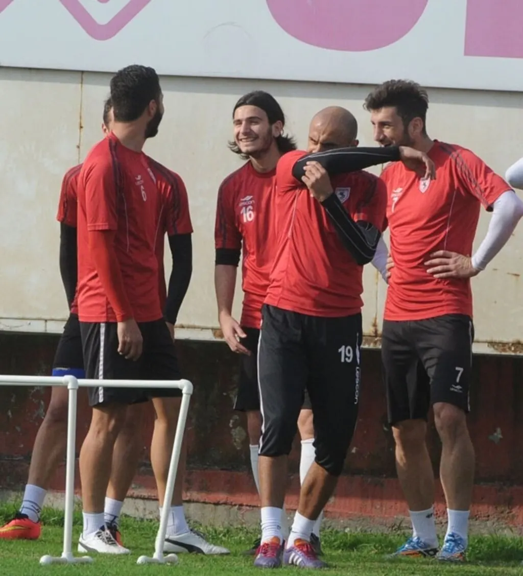Samsunspor'da neşeli idman