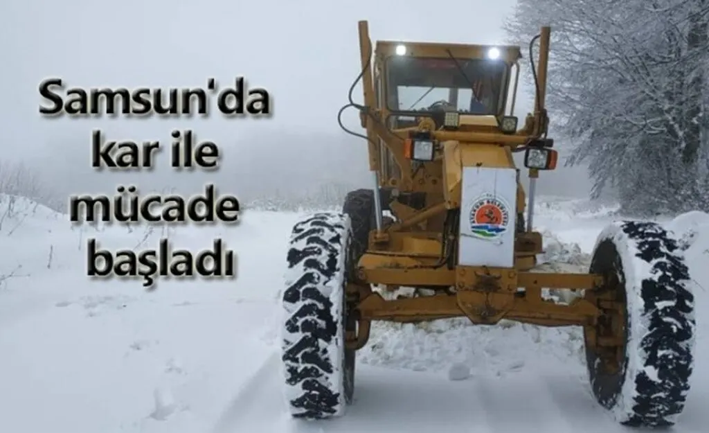 Samsun'da kar ile mücade başladı
