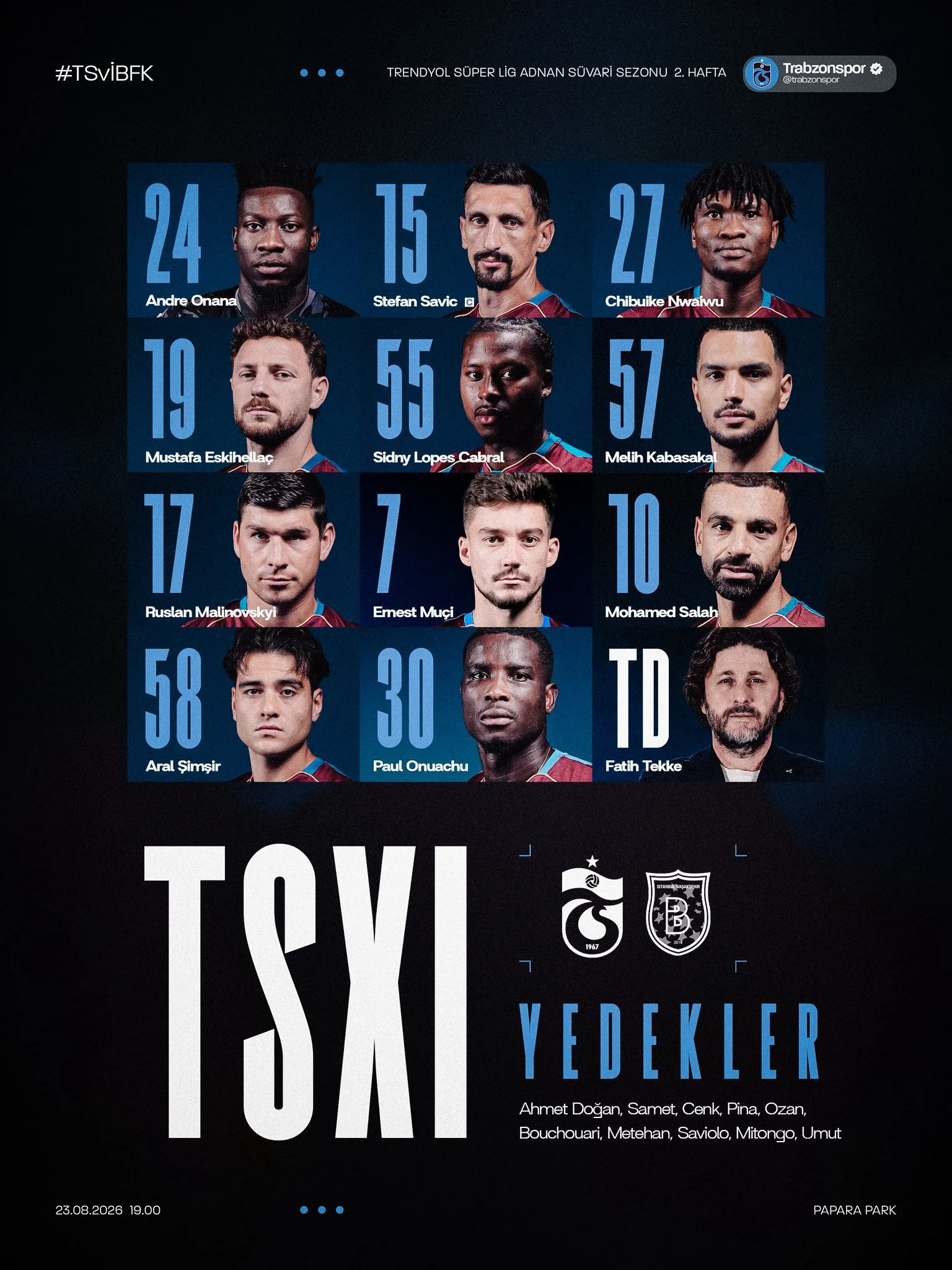Trabzonspor Başakşehir maçı canlı yayın ilk 11 belli oldu   - Fotoğraf 1