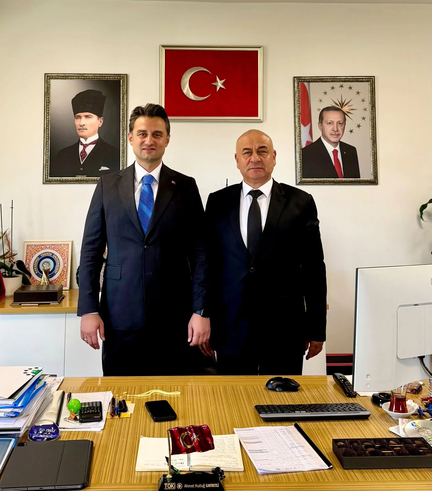 Samsun’dan TOKİ Başkan Yardımcılığı görevine atanan Gayretli’ye hayırlı olsun ziyareti - Fotoğraf 1