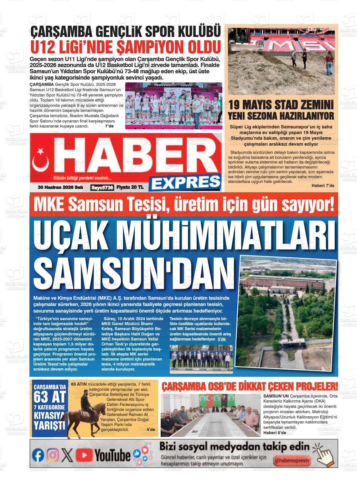 Samsun Gündemi 30 Haziran Salı Samsun Yerel Gazeteleri - Fotoğraf 7
