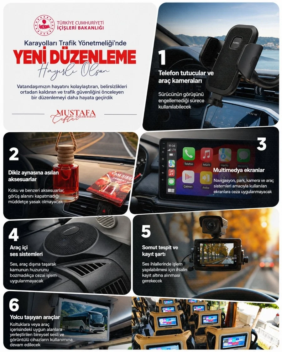 Araç İçi Ekran ve Aksesuarlarda Hangisi Yasak? - Fotoğraf 1