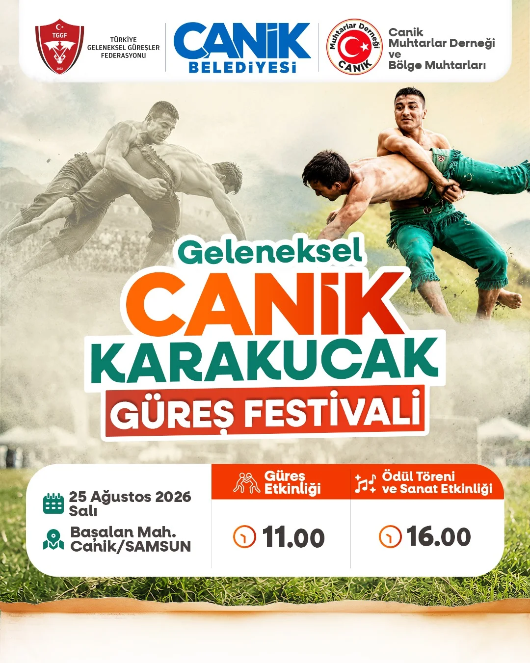 Canik Karakucak Güreş Festivali Başlıyor: Pehlivanlar Er Meydanına Çıkacak - Fotoğraf 1