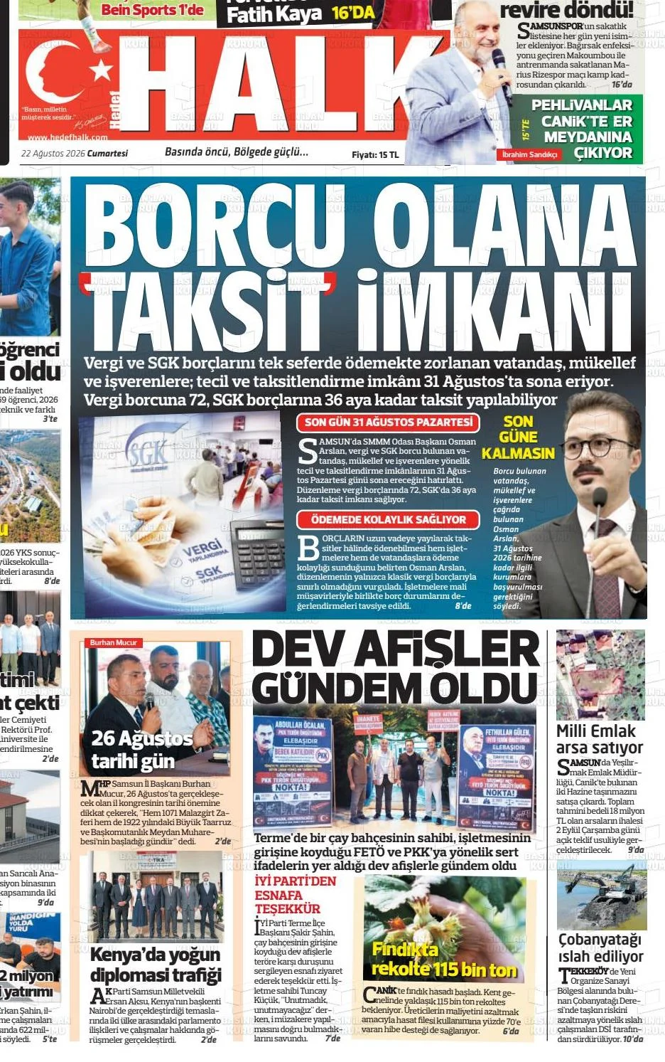 Terme’de Dev Afişler Gündem Oldu! FETÖ ve PKK Mesajları Dikkat Çekti - Fotoğraf 1