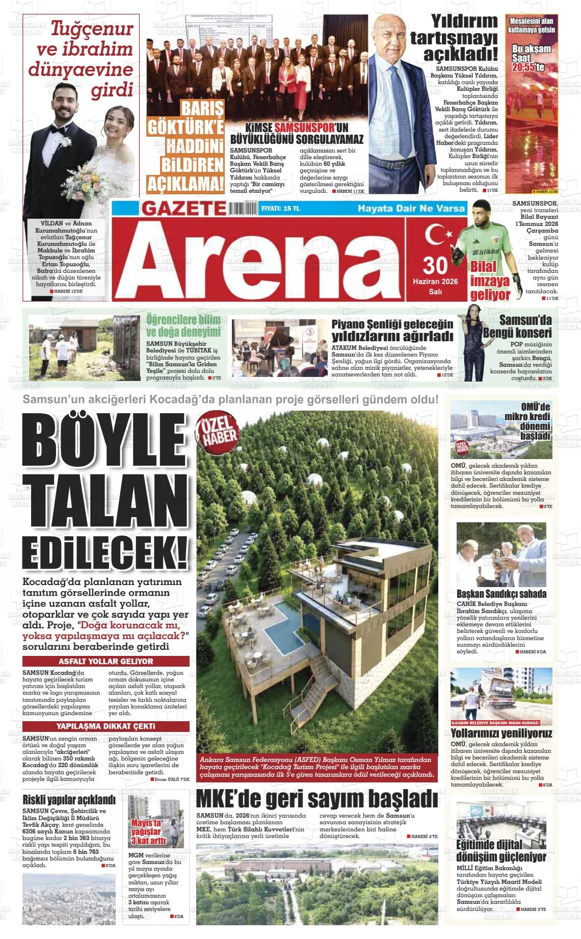 Samsun Gündemi 30 Haziran Salı Samsun Yerel Gazeteleri - Fotoğraf 2