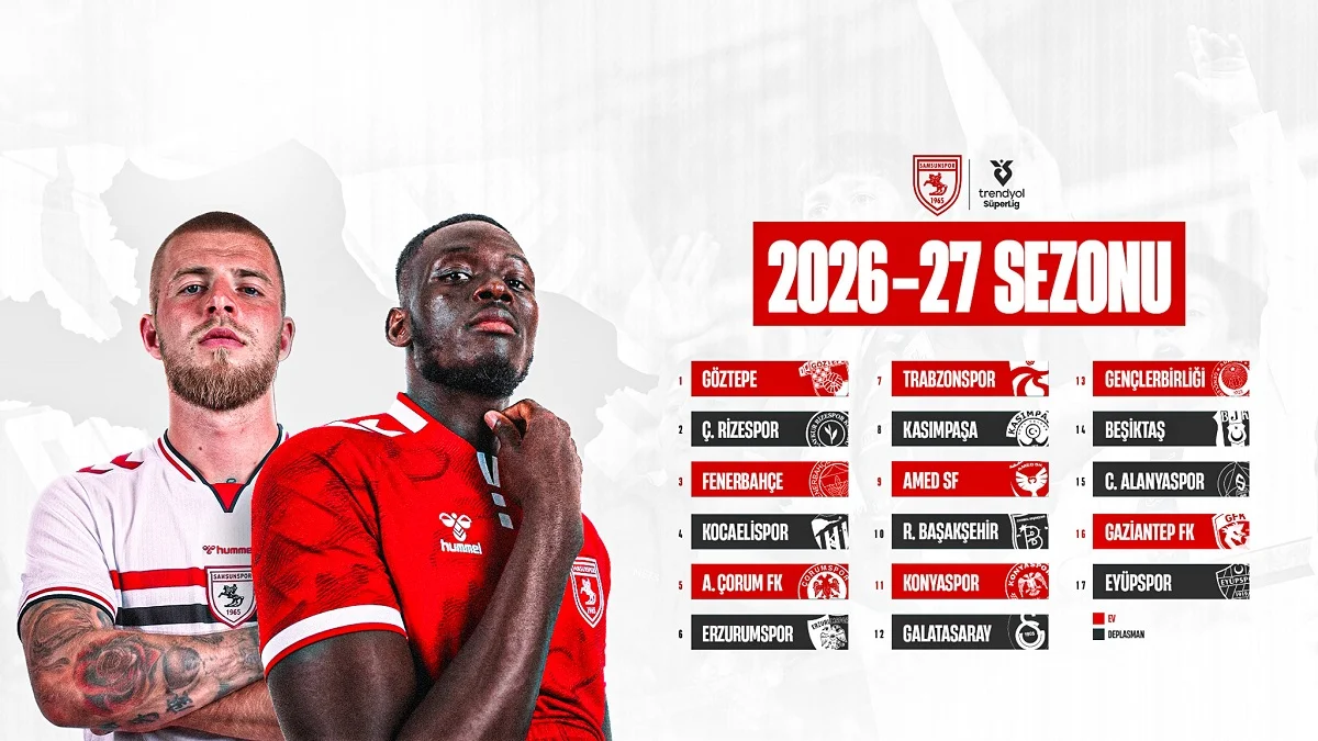 Samsunspor'dan Fikstür Paylaşımı! Samsunspor Sezona İç Sahada Başlıyor - Fotoğraf 1