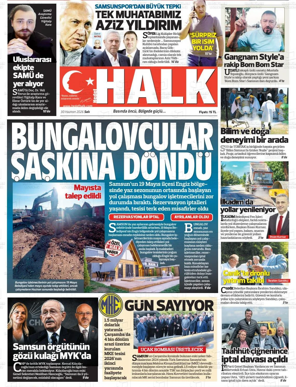 Samsun Gündemi 30 Haziran Salı Samsun Yerel Gazeteleri - Fotoğraf 4
