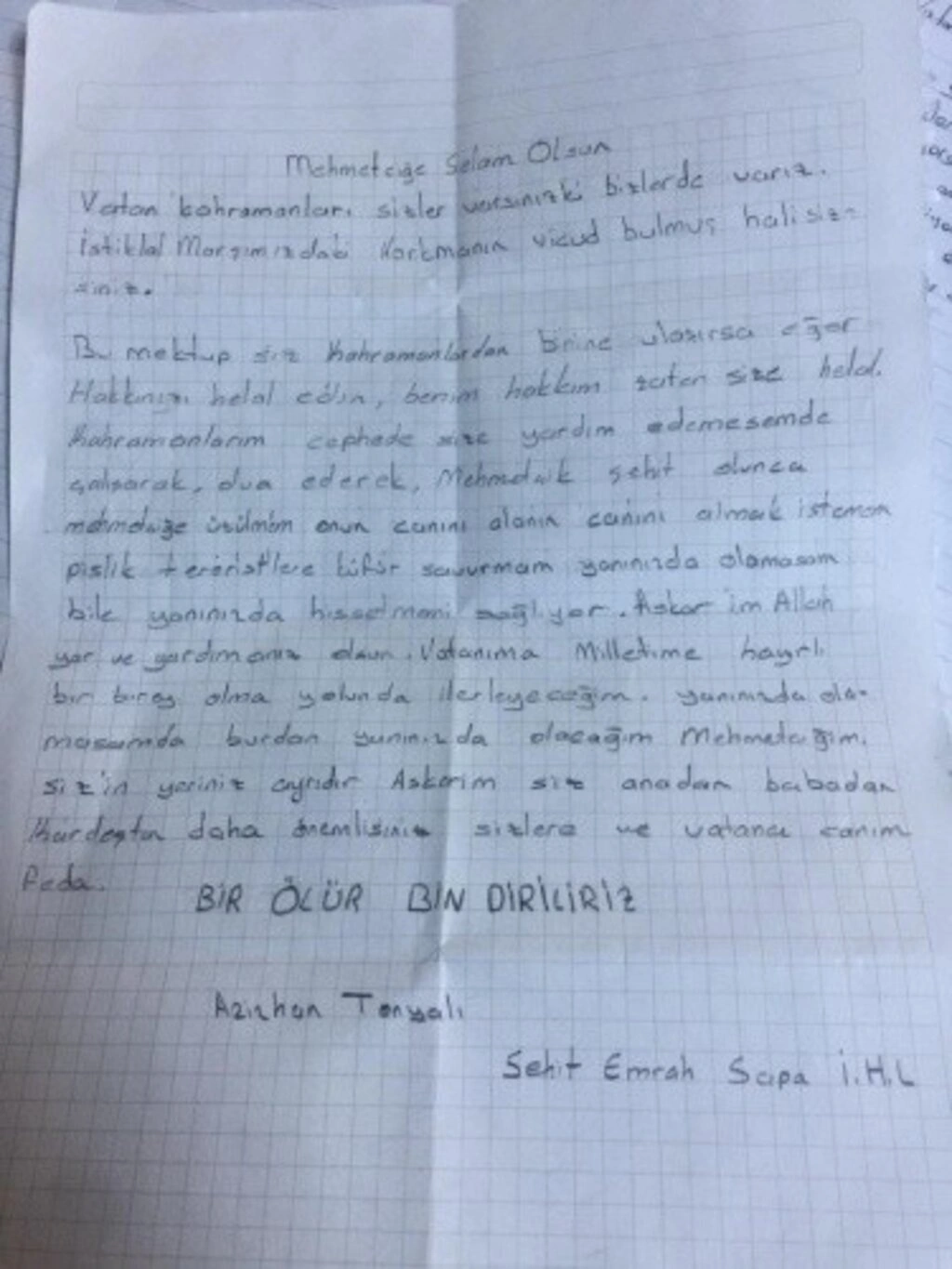 Atakum'dan İdlib'deki Mehmetçiğimize destek mektupları - Resim 4