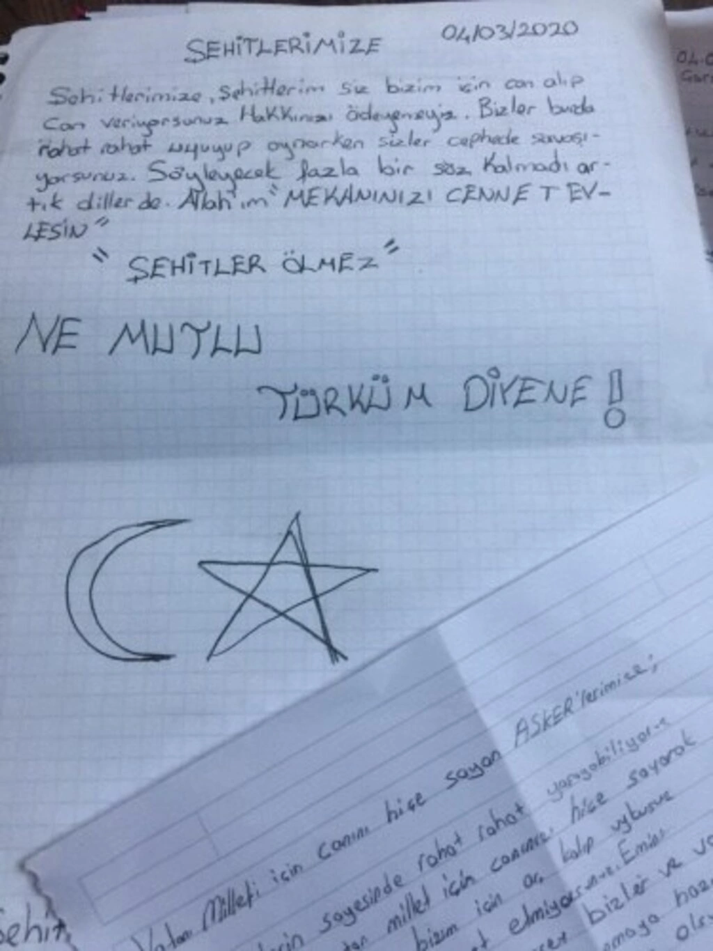 Atakum'dan İdlib'deki Mehmetçiğimize destek mektupları - Resim 10