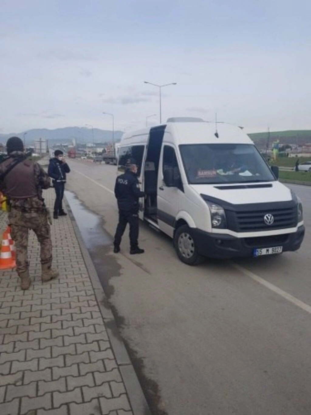 Samsun giriş ve çıkışlarında koronavirüs önlemleri - Resim 1