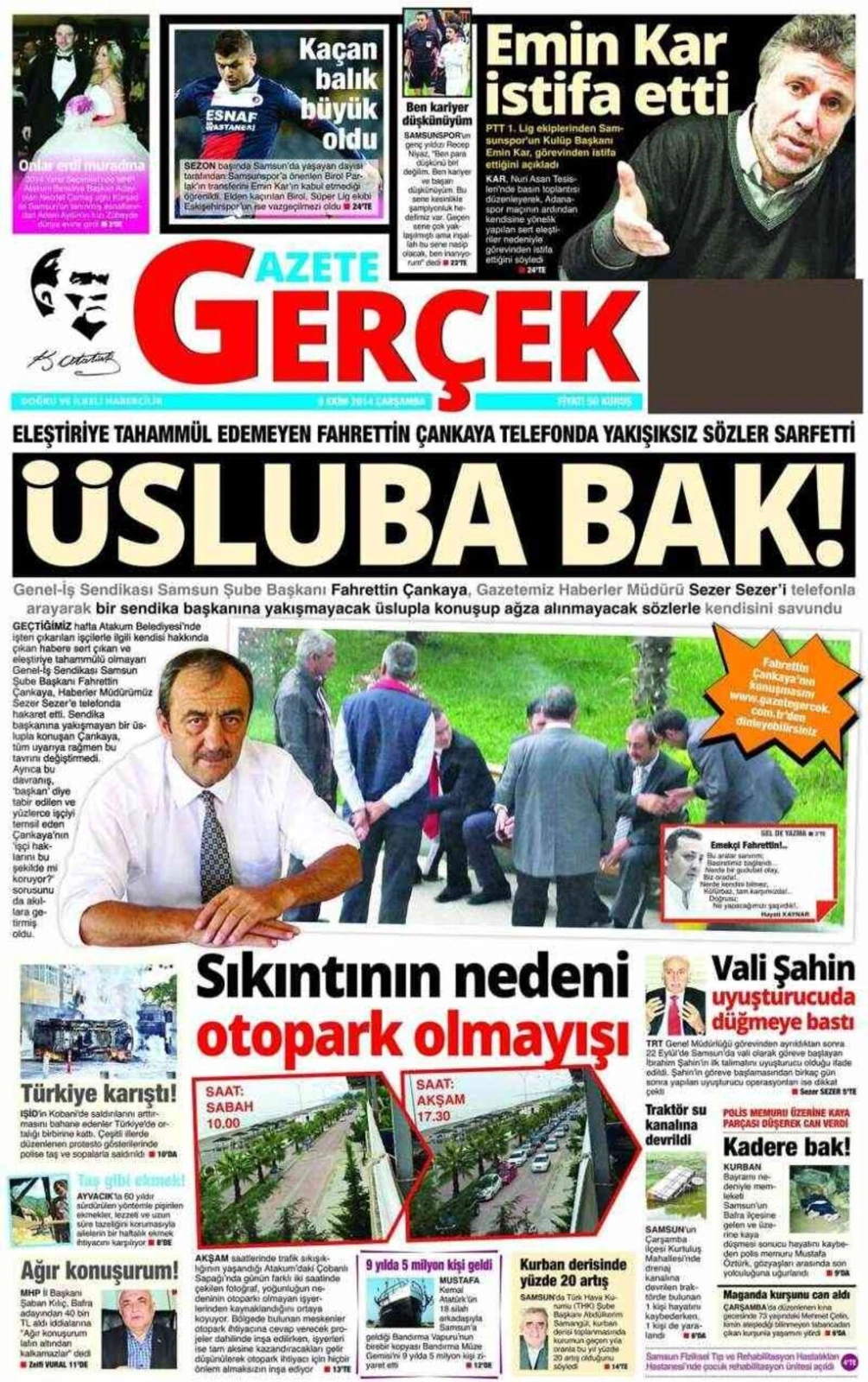 8 Ekim Samsun'un yerel gazeteleri - Resim 5