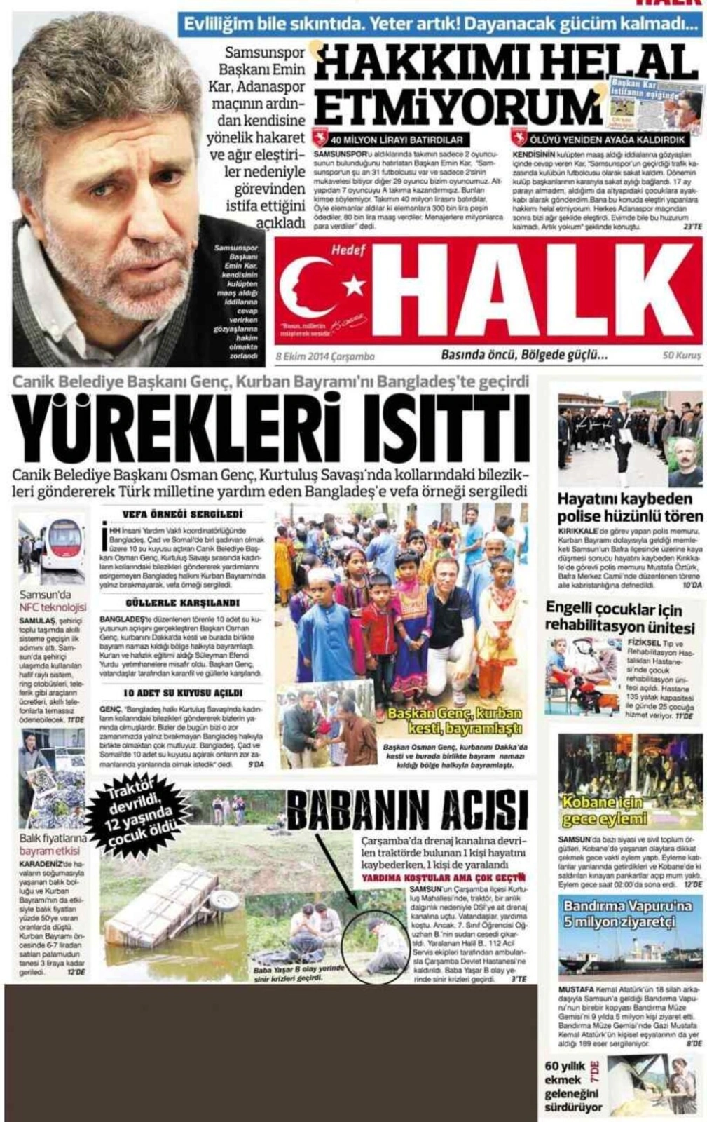 8 Ekim Samsun'un yerel gazeteleri - Resim 6