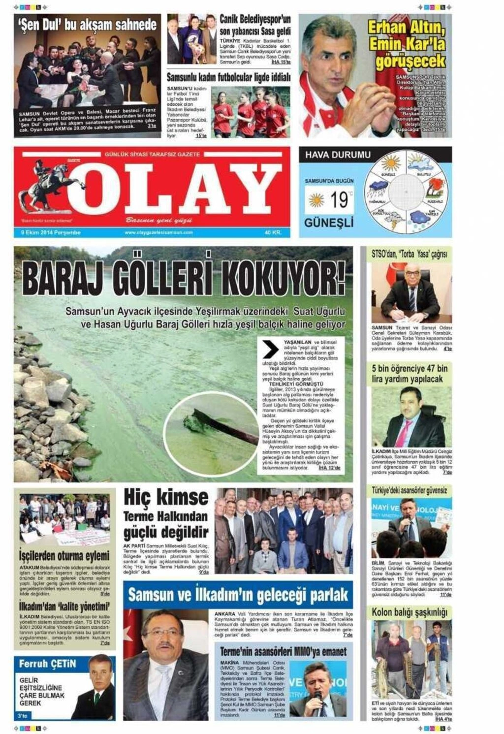 9 Ekim Perşembe Samsun Yerel Gazeteleri - Resim 6