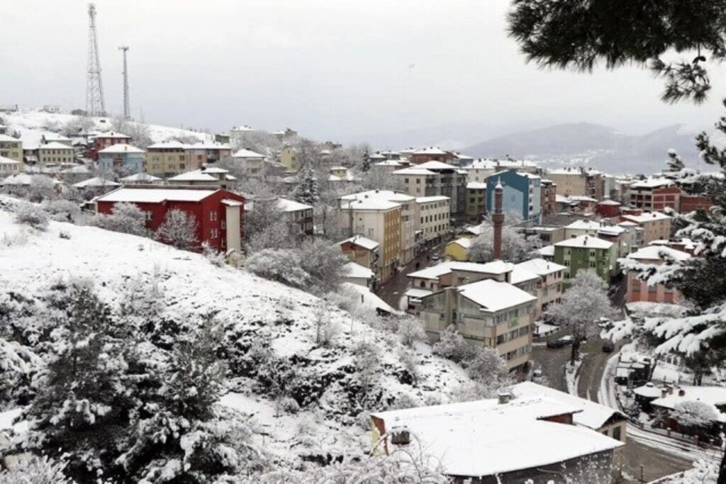 Samsun Kavak'tan kar manzaraları, kartpostallık görüntüler - Resim 11
