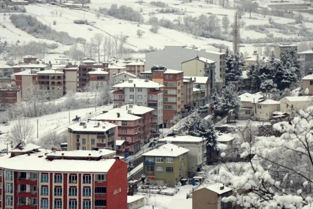 Samsun Kavak'tan kar manzaraları, kartpostallık görüntüler - Resim 25