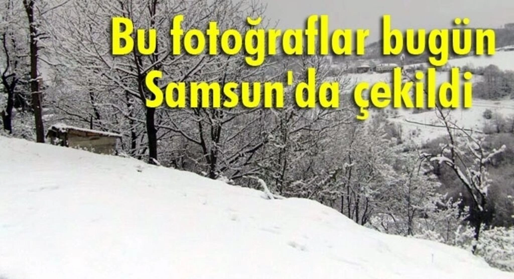 Samsun'a Nisan ayında kar yağdı - Resim 1