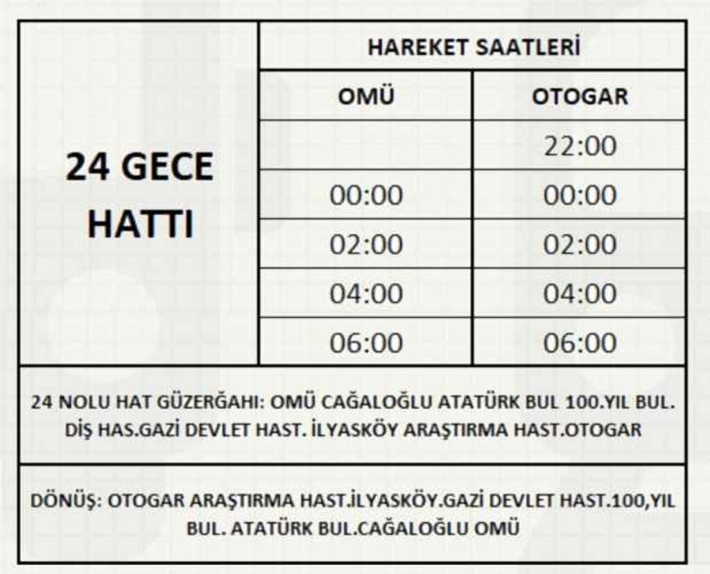 2 Mayıs Pazar Samsun tramvay ve otobüs sefer saatleri tam kapanma dönemi - Tramvay otobüs Ales düzenlemesi - Resim 3