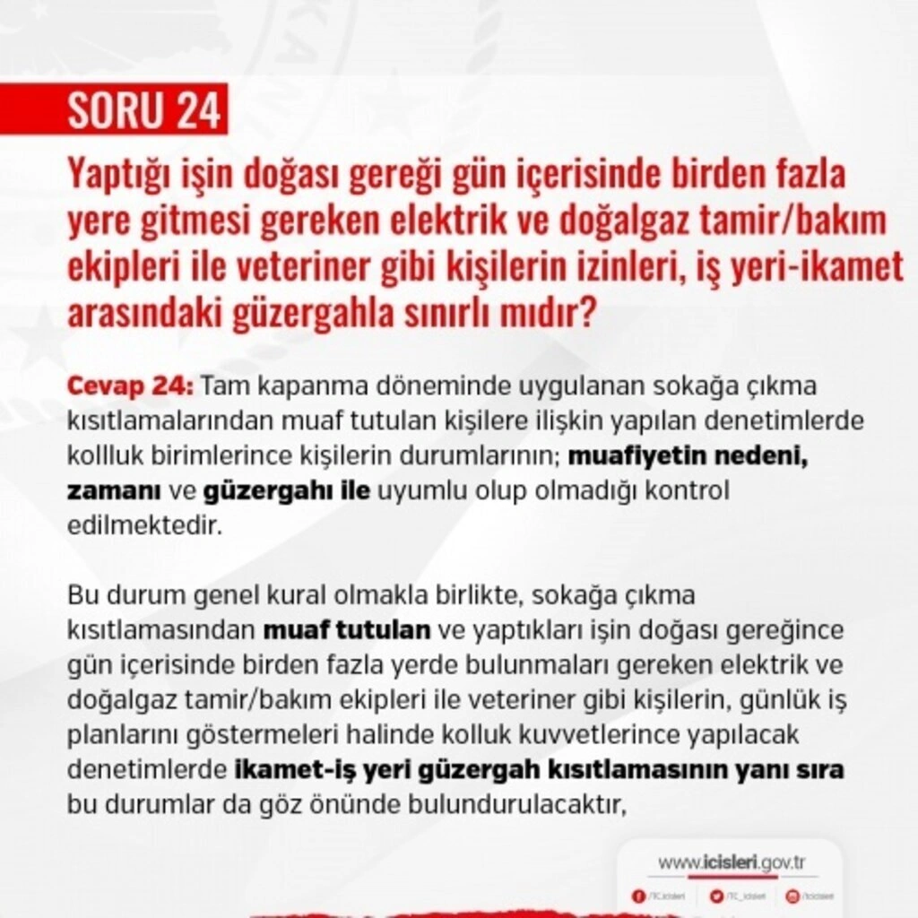 Optisyenlik, elektrik ve doğalgaz tamir ve bakım ekipleri, çiftçileri ilgilendiren tam kapanma soru ve yanıtları - Resim 2