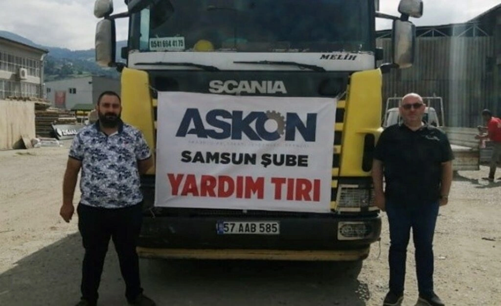 ASKON Samsun Şubesi'nden Sinop'a yardım tırı - Resim 1