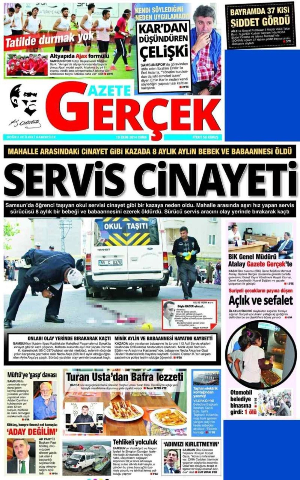 10 Ekim Cuma Samsun Yerel Gazeteleri - Resim 4