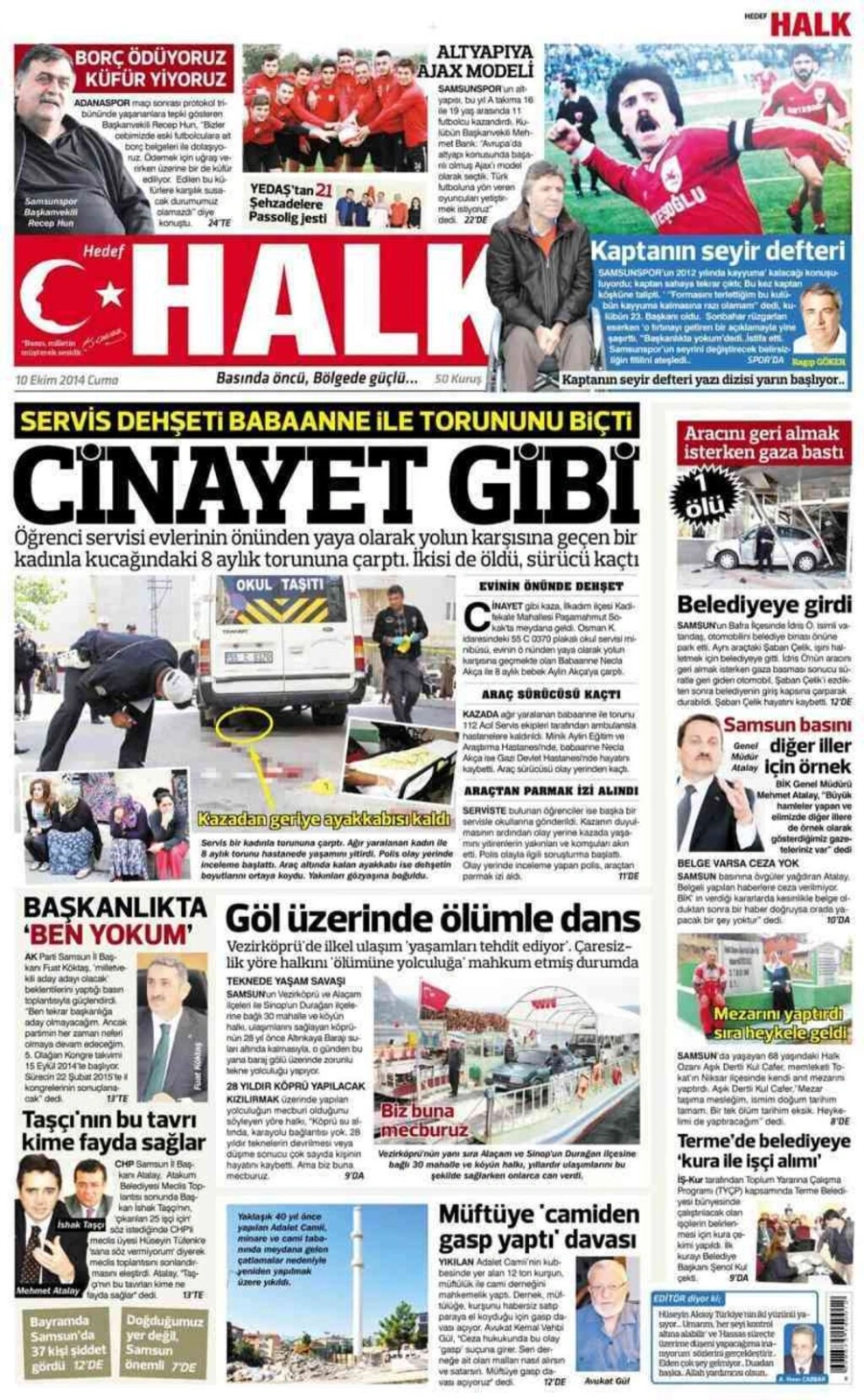 10 Ekim Cuma Samsun Yerel Gazeteleri - Resim 6
