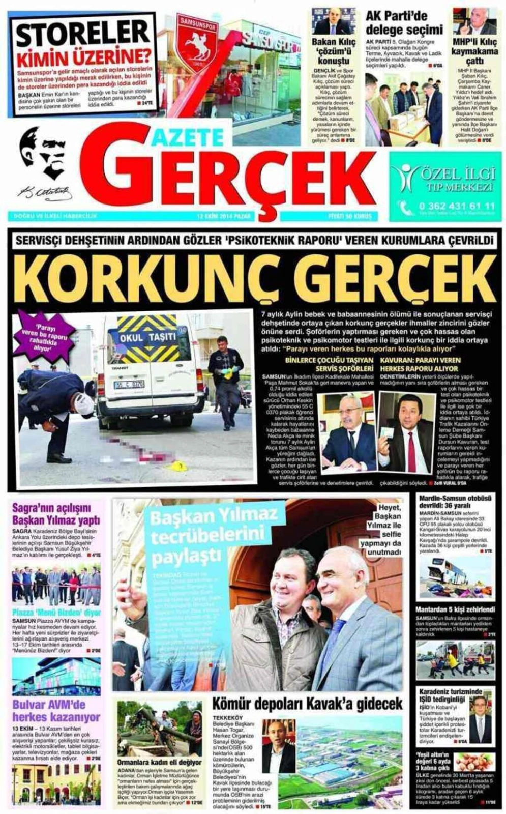 12 Ekim Pazar Samsun Yerel Gazeteleri - Resim 4