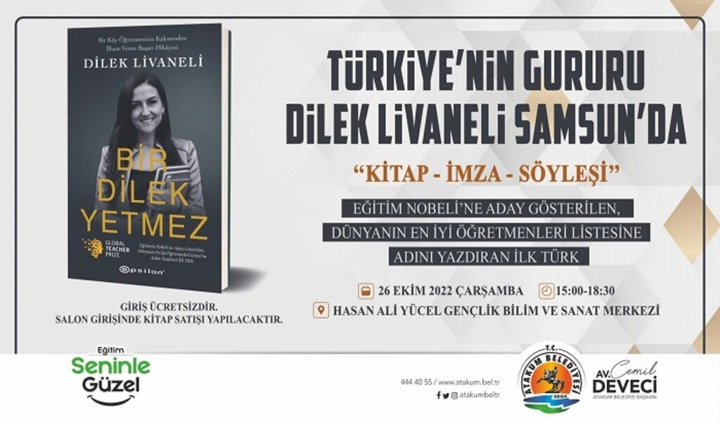Eğitim Nobeli'ne aday gösterilen Dilek Livaneli Samsun'da - Resim 1