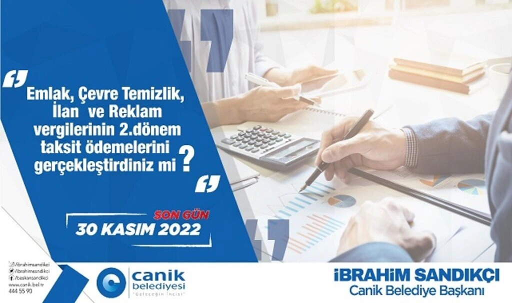 Canik Belediyesi’nden Mükelleflere Çağrı: Son Gün 30 Kasım  - Resim 1