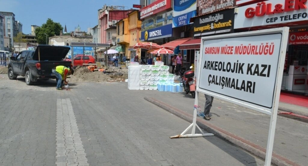 Samsun Tarihi Saathane kazı çalışmaları devam ediyor - Resim 1