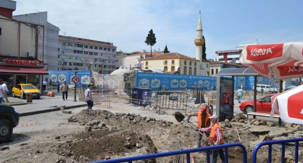 Samsun Tarihi Saathane kazı çalışmaları devam ediyor - Resim 3