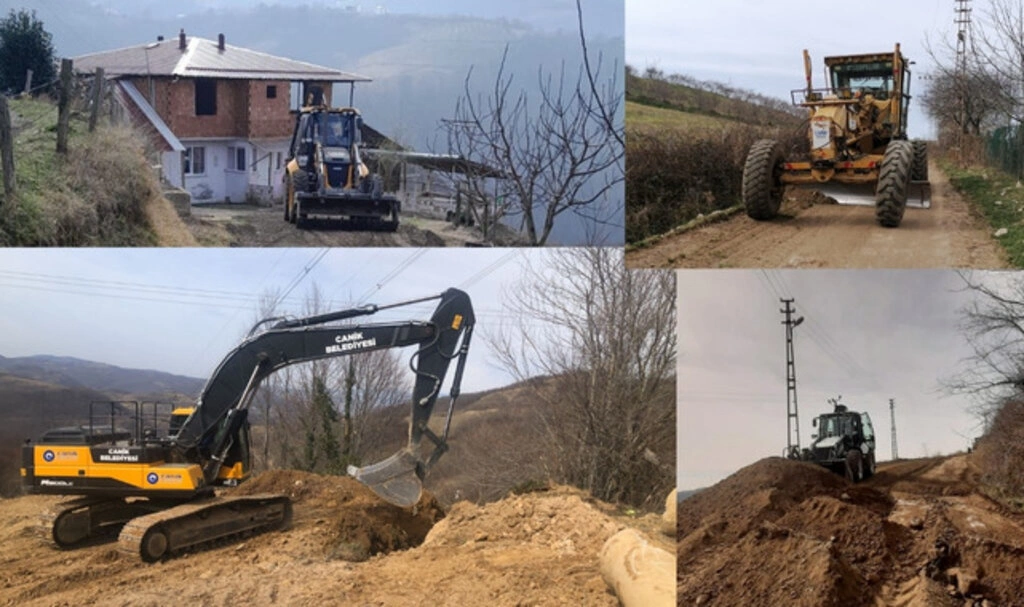 Canik Belediyesi'nden Kırsal Mahallelerde yol çalışması - Resim 1