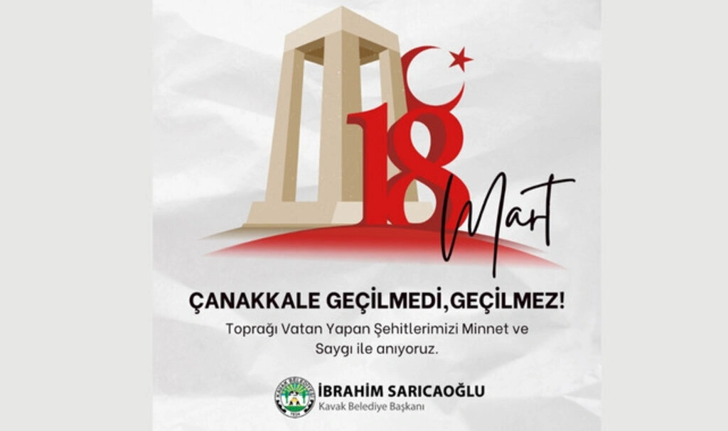 Kavak Belediyesi'nden 18 Mart Mesajı - Resim 1