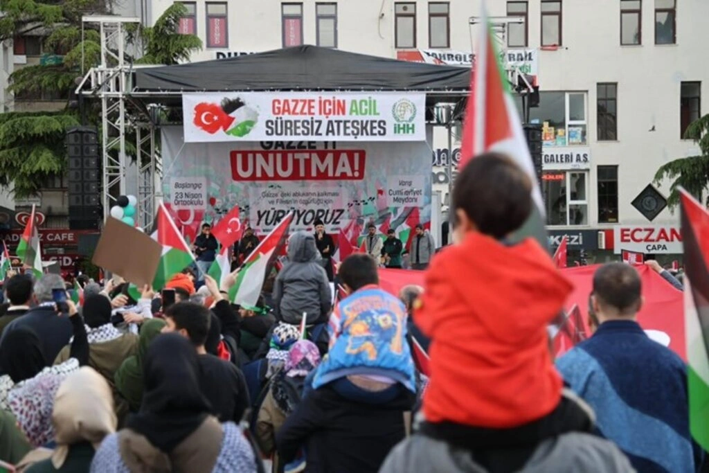 Samsun'da on binler Filistin için yürüdü - Resim 14