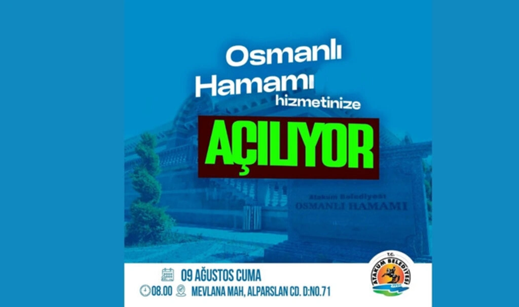 Atakum Belediyesi'ne ait Osmanlı Hamamı hizmete açıldı - Resim 1