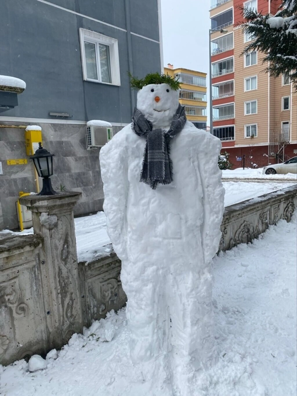 Samsun'da Kar Sanata Dönüştü: Birbirinden İlginç Kardan Adamlar - Resim 1
