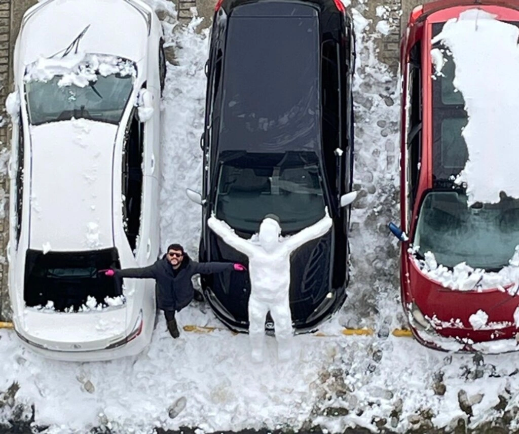 Samsun'da Kar Sanata Dönüştü: Birbirinden İlginç Kardan Adamlar - Resim 35
