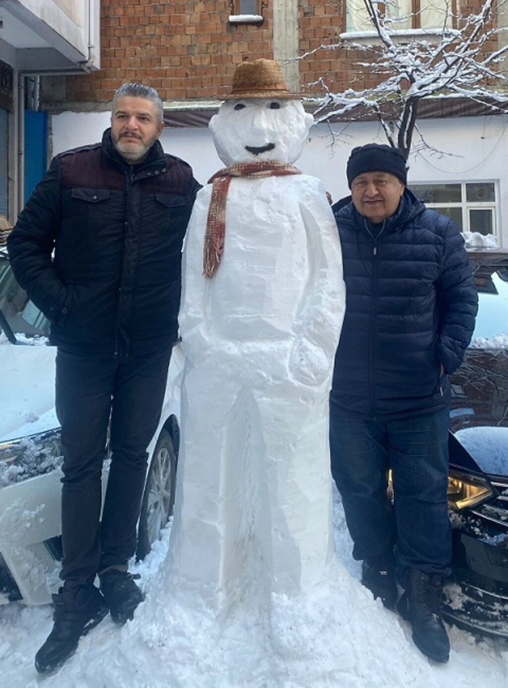 Samsun'da Kar Sanata Dönüştü: Birbirinden İlginç Kardan Adamlar - Resim 45