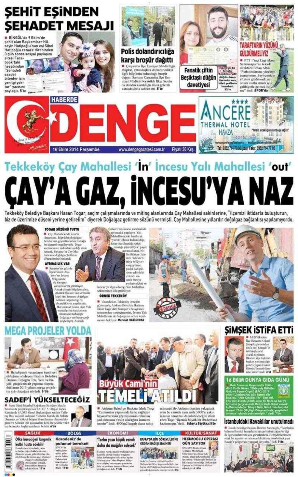 16 Ekim Samsun'un Yerel Gazeteleri - Resim 2