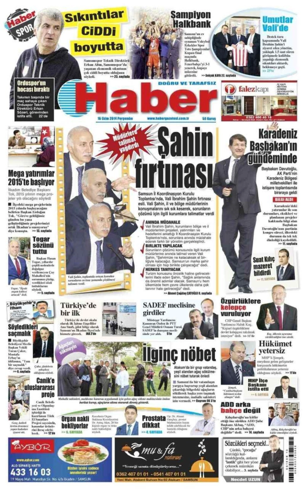 16 Ekim Samsun'un Yerel Gazeteleri - Resim 5