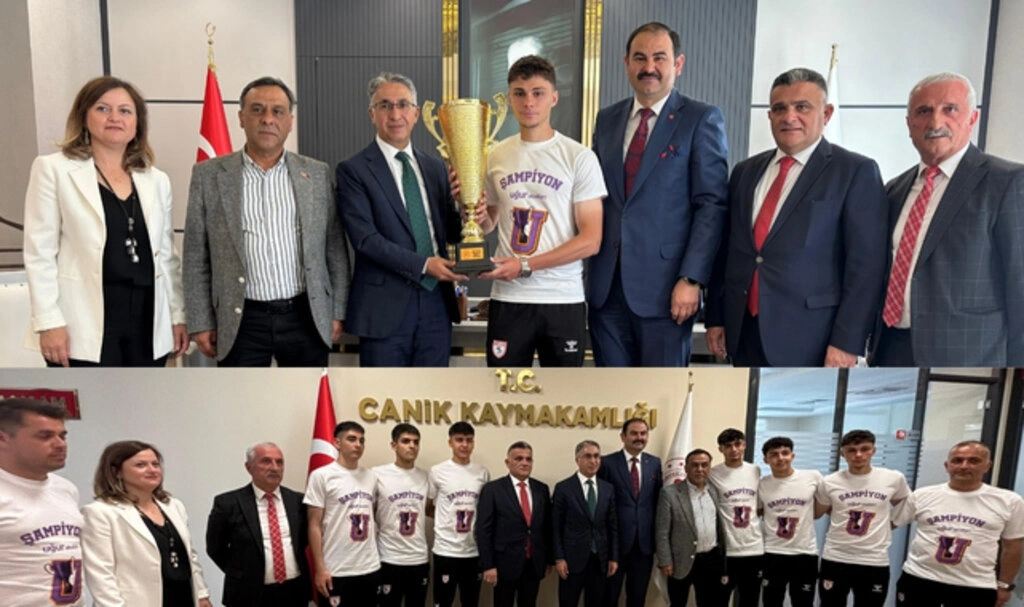 Şampiyon gençlerden Kaymakam Aydın'a ziyaret - Resim 1