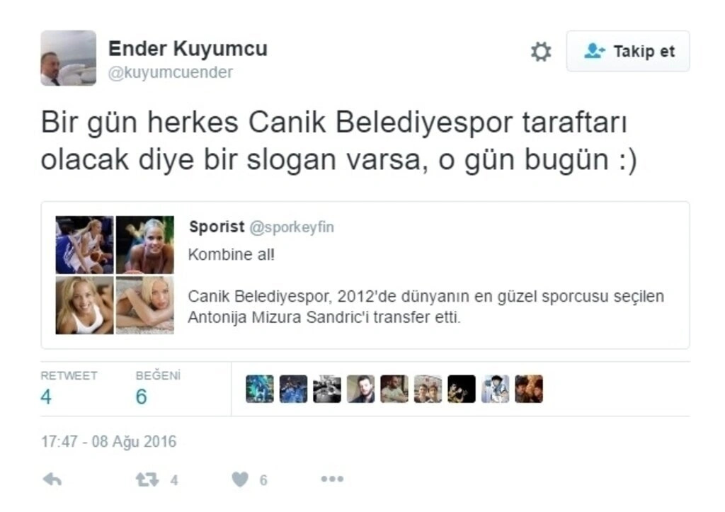 Antonija Misura Sandic Samsun Canik Belediyespor'a gelmesiyle tweetler yağdı - Resim 3