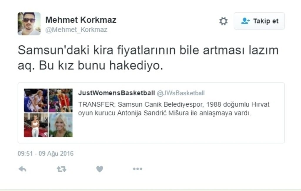 Antonija Misura Sandic Samsun Canik Belediyespor'a gelmesiyle tweetler yağdı - Resim 5