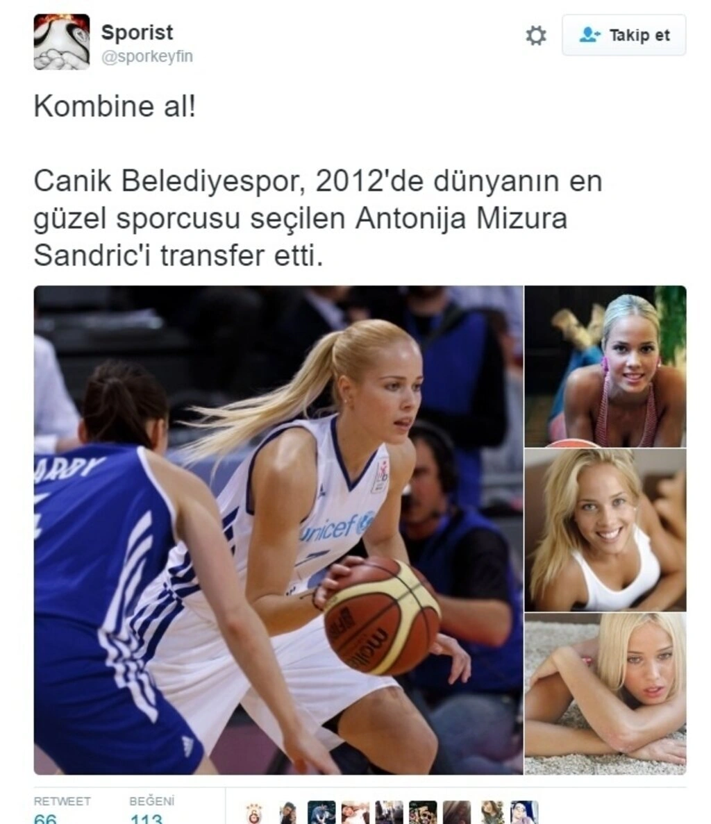 Antonija Misura Sandic Samsun Canik Belediyespor'a gelmesiyle tweetler yağdı - Resim 7