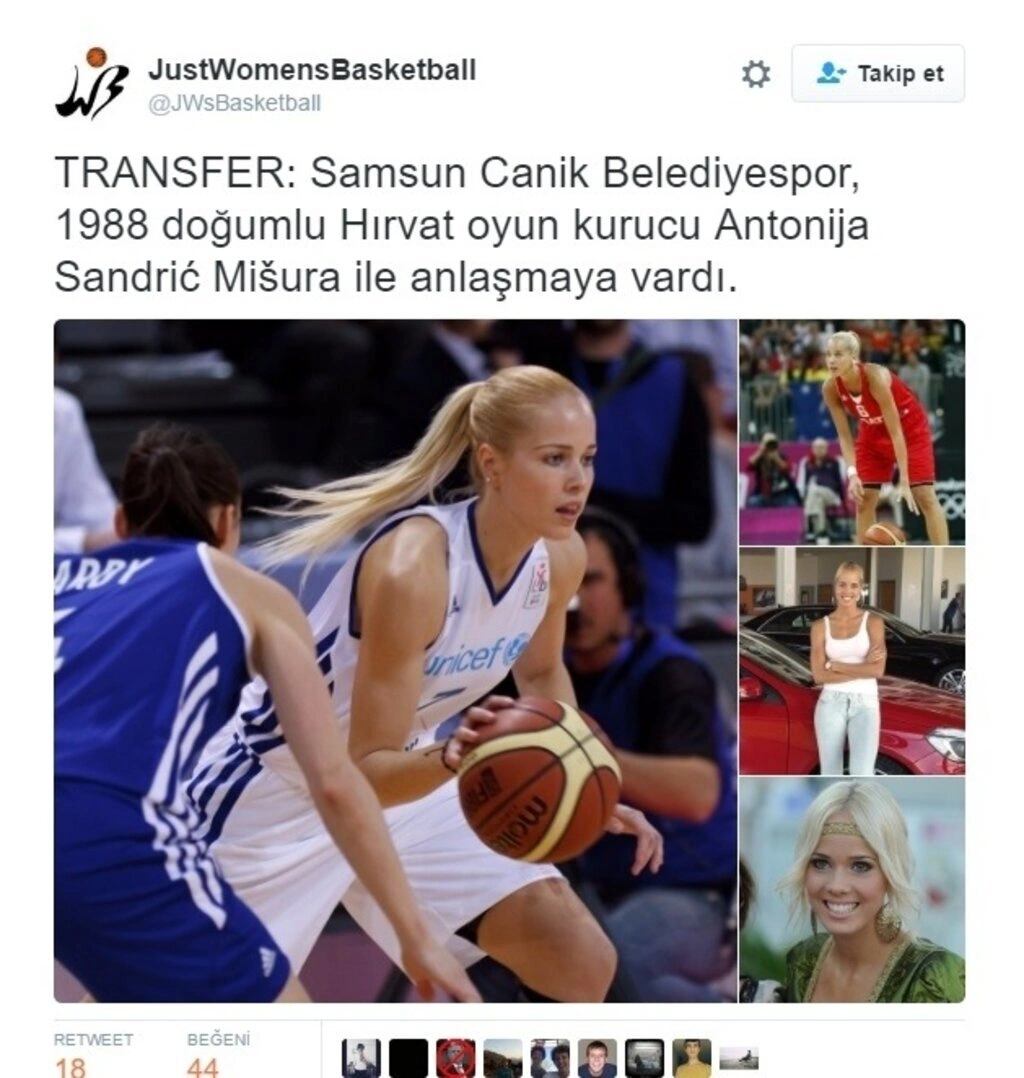 Antonija Misura Sandic Samsun Canik Belediyespor'a gelmesiyle tweetler yağdı - Resim 9