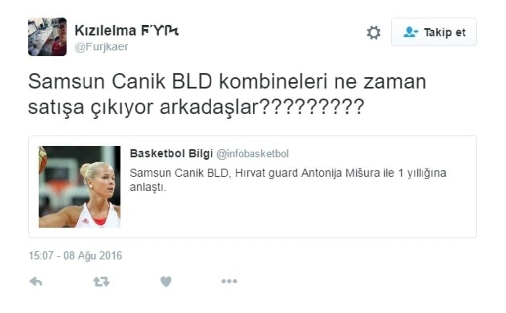 Antonija Misura Sandic Samsun Canik Belediyespor'a gelmesiyle tweetler yağdı - Resim 12