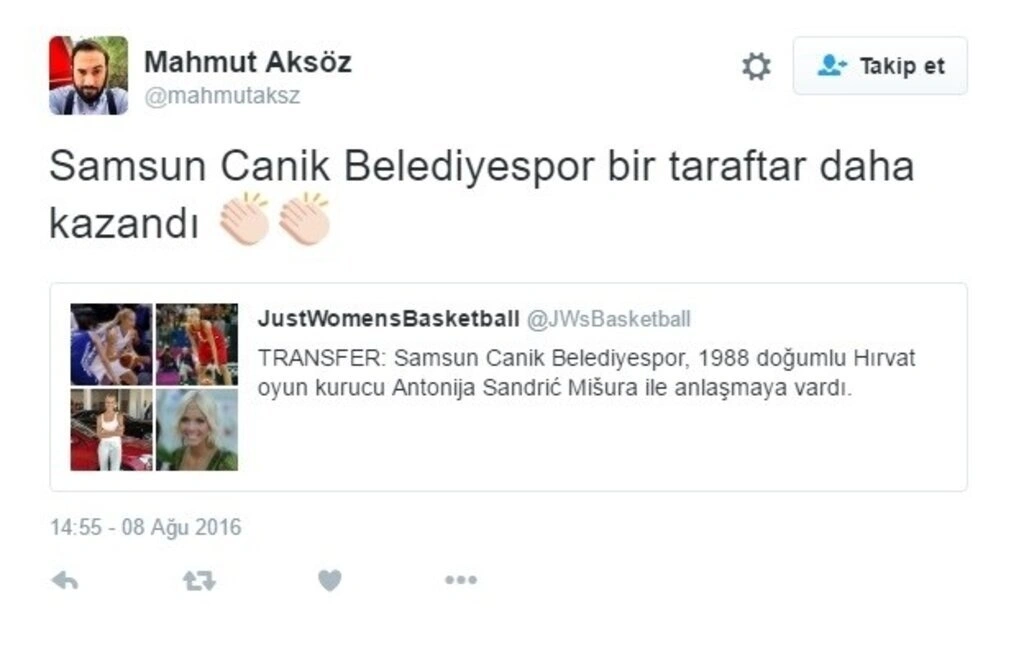 Antonija Misura Sandic Samsun Canik Belediyespor'a gelmesiyle tweetler yağdı - Resim 15