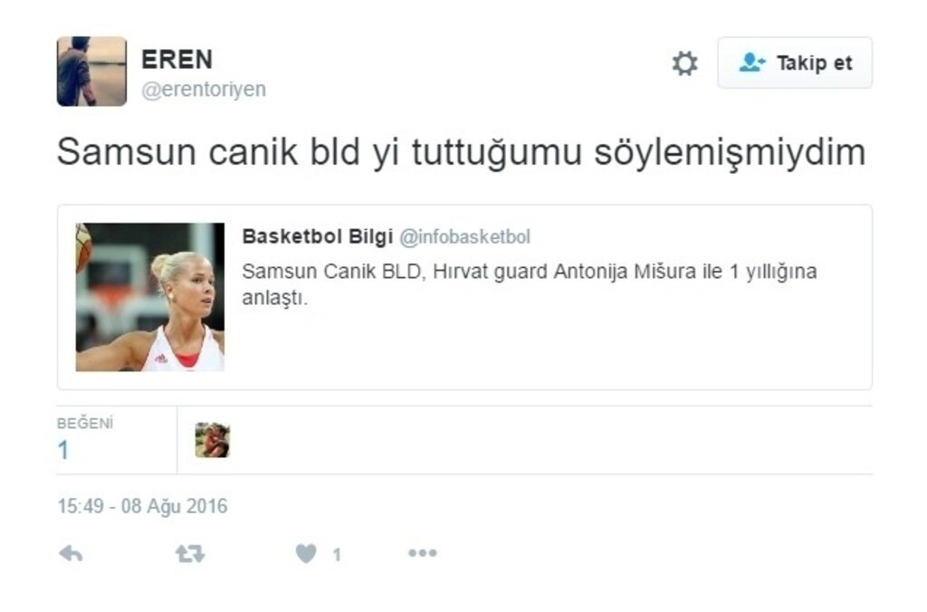 Antonija Misura Sandic Samsun Canik Belediyespor'a gelmesiyle tweetler yağdı - Resim 17